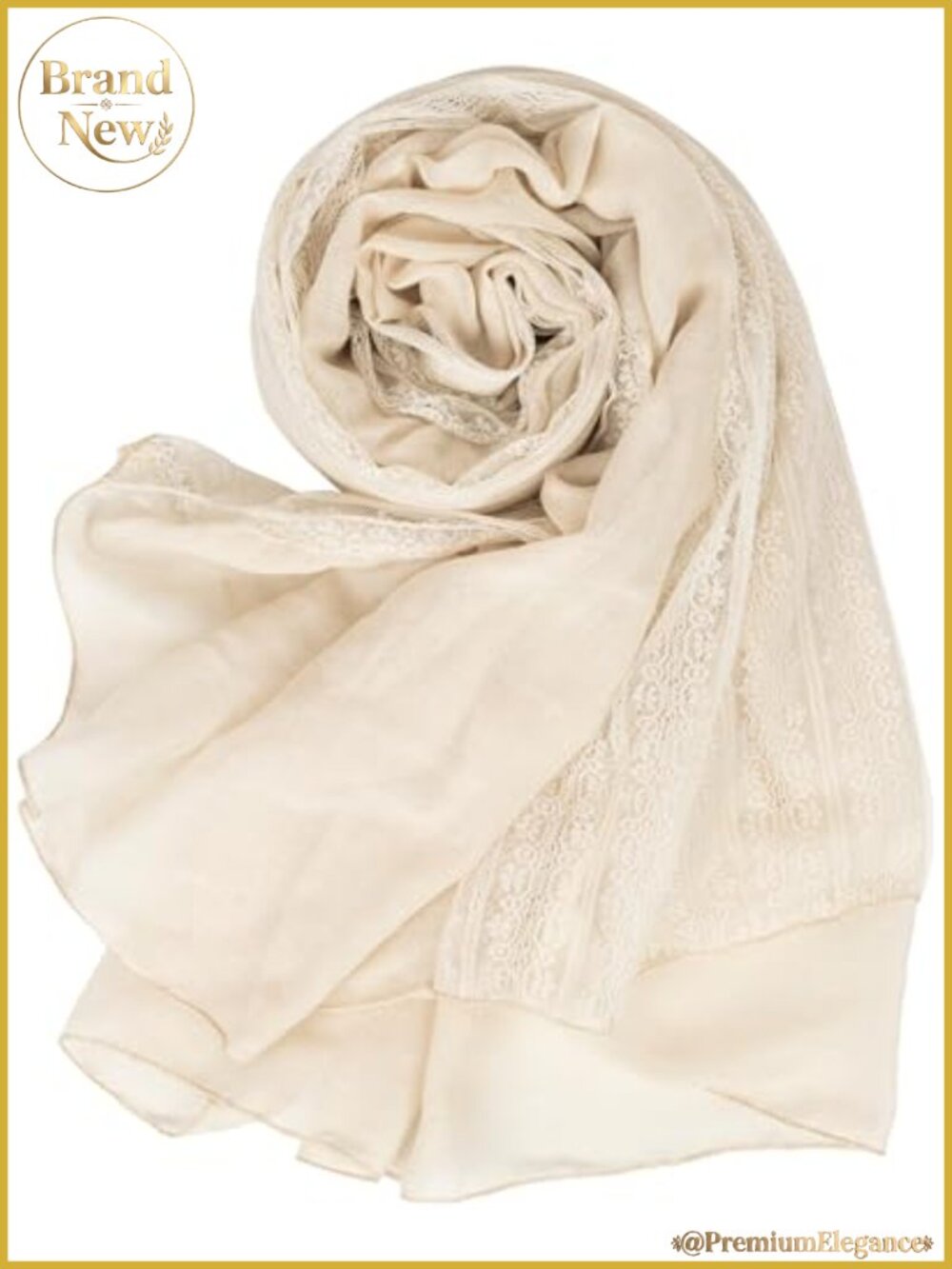 Lace Cotton-Linen Scarf Sun Protection Shawl Wrap Breathable